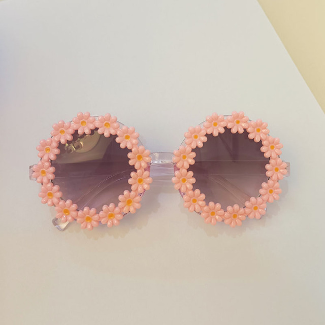 Kids Sunglasses Oval Flower Fashion Children Sunglasses Girls Baby Shades Glasses UV400 Outdoor Sun Protection Eyewear