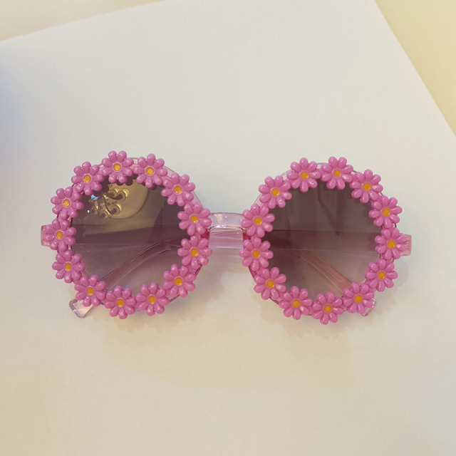 Kids Sunglasses Oval Flower Fashion Children Sunglasses Girls Baby Shades Glasses UV400 Outdoor Sun Protection Eyewear
