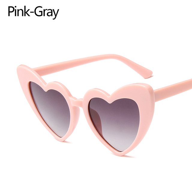 1PC Luxury Heart Shaped Sunglasses Big Frame Love Effect Sun Glasses Retro Women  lana del rey Eyewear UV400 Protection