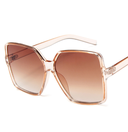 New Fashion Oversized Retro Sunglasses Women Gradient Color Lens Brand Designer Ladies Sun Glasses UV400