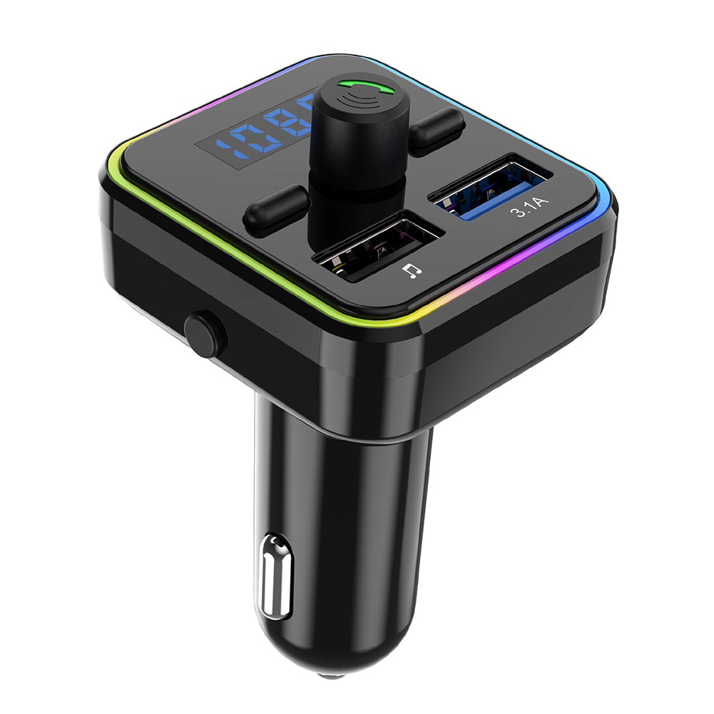Dual USB Smart Fast Charger TF U Disk Bluetooth-compatible 5.0 FM Transmitter Car MP3 Player Wireless Handsfree Audio Receiver