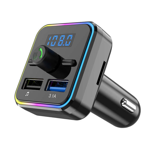 Dual USB Smart Fast Charger TF U Disk Bluetooth-compatible 5.0 FM Transmitter Car MP3 Player Wireless Handsfree Audio Receiver