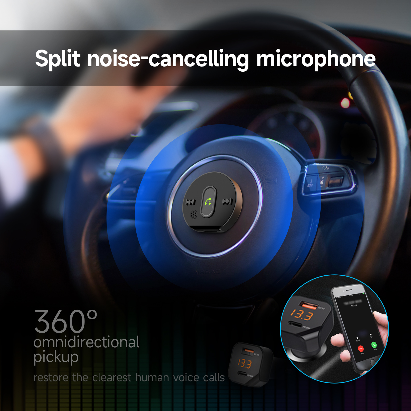 VR robot FM Transmitter Bluetooth Car MP3 Stereo Player Wireless Handsfree Car Kit with Fast USB Charger FM Radio Remote Control