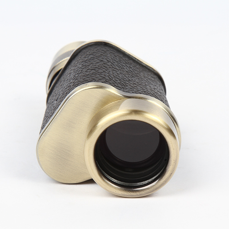 Soviet-Style Single Copper 8X30 Telescope Low-Light Visible High-Definition Outdoor Single-Tube Telescope Civilian Telescope