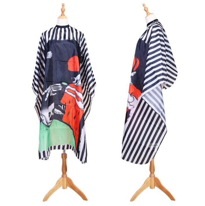 1PC Skull style Barber Cape Fold Haircut hair salon hairdressing clippers styling