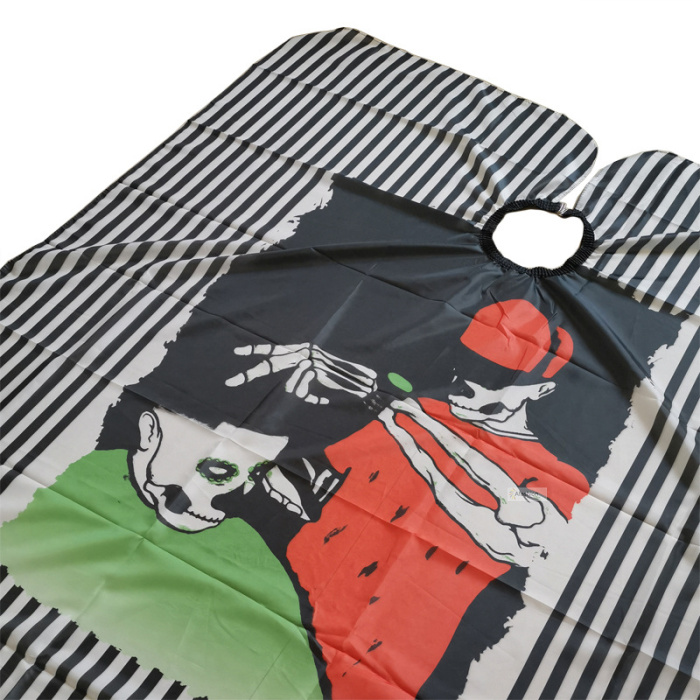 1PC Skull style Barber Cape Fold Haircut hair salon hairdressing clippers styling