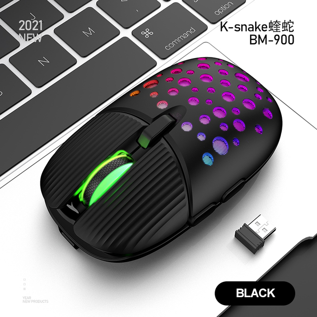 2.4G Wireless Mouse Rechargeable Silent LED Colorful Backlit Gaming Mouse for Desktop PC Laptop Notebook Computer