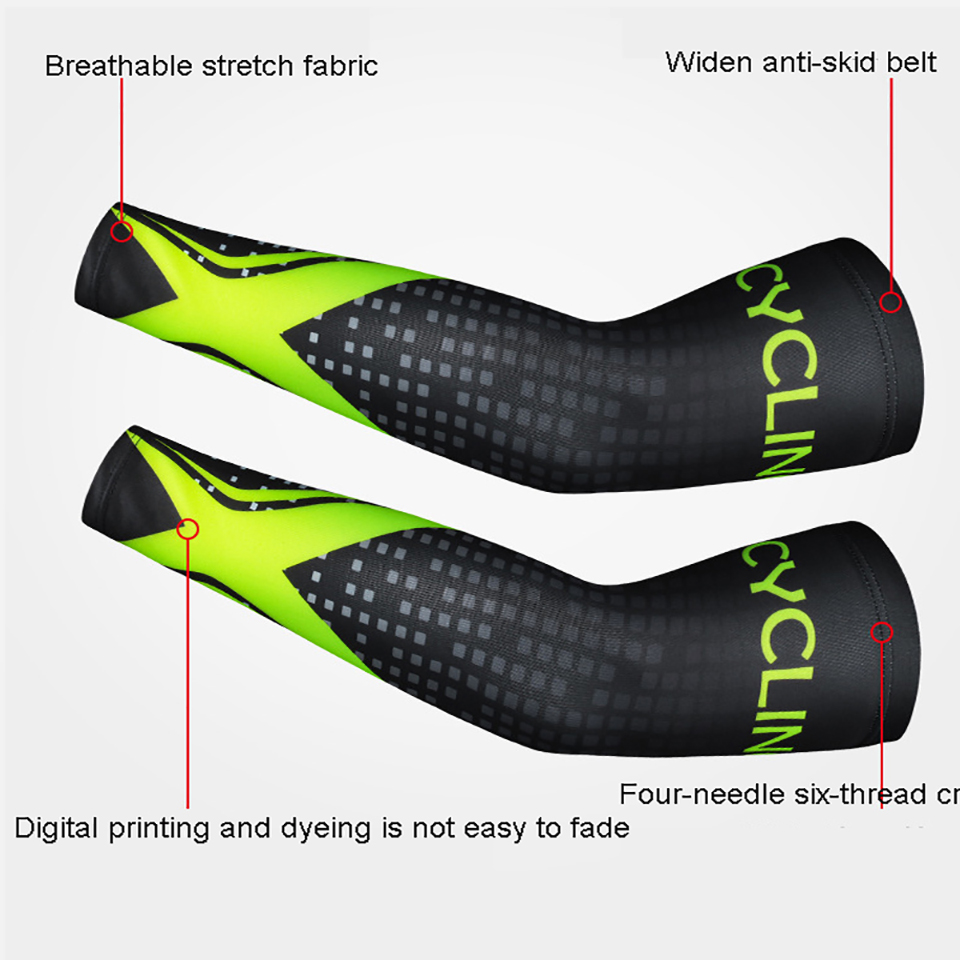 1Pair Sports Cycling Sleeve Summer Sunscreen Ice Silk Sleeve Outdoor Sports Travel Bike Fishing Arm Guard Unisex