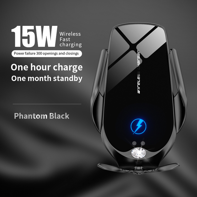 Car Phone Holder Wireless Charger Magnetic Charging Air Outlet Mount Built-In Battery Pink Phone Stand Car Accessories for Girls