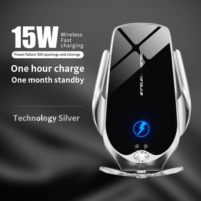 Car Phone Holder Wireless Charger Magnetic Charging Air Outlet Mount Built-In Battery Pink Phone Stand Car Accessories for Girls