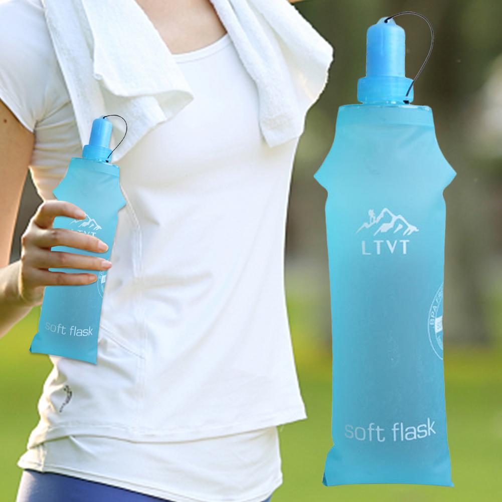 150ML Folding Soft Flask Sport Water Bottle Running Camping Hiking Water Bag Collapsible Drink Water Bottle Water Bag