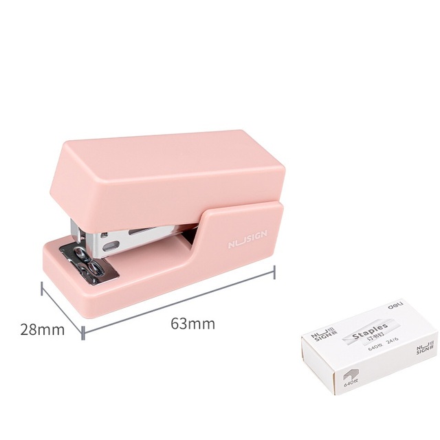 Mini Morandi Color Metal Stapler Set with Staples Binding Tools Stationery Office School Student Supplies