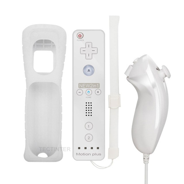 New 2 in 1 Wireless Controle Remote Controller  For Nintendo Wii With Motion Plus Bluetooth Remote For Nintend Wii Gamepad