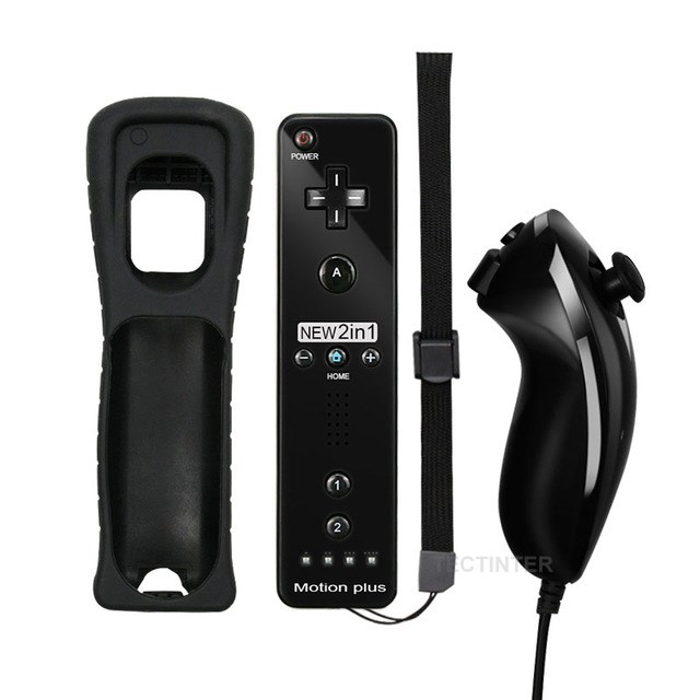 New 2 in 1 Wireless Controle Remote Controller  For Nintendo Wii With Motion Plus Bluetooth Remote For Nintend Wii Gamepad