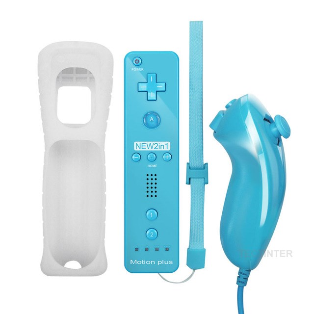 New 2 in 1 Wireless Controle Remote Controller  For Nintendo Wii With Motion Plus Bluetooth Remote For Nintend Wii Gamepad