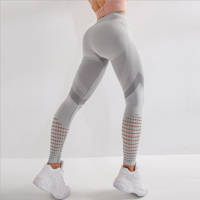 Women Yoga Leggings Women Seamless Energy Tights Workout Running Activewear Yoga Pants Hollow Sport Trainning Wear Leggings