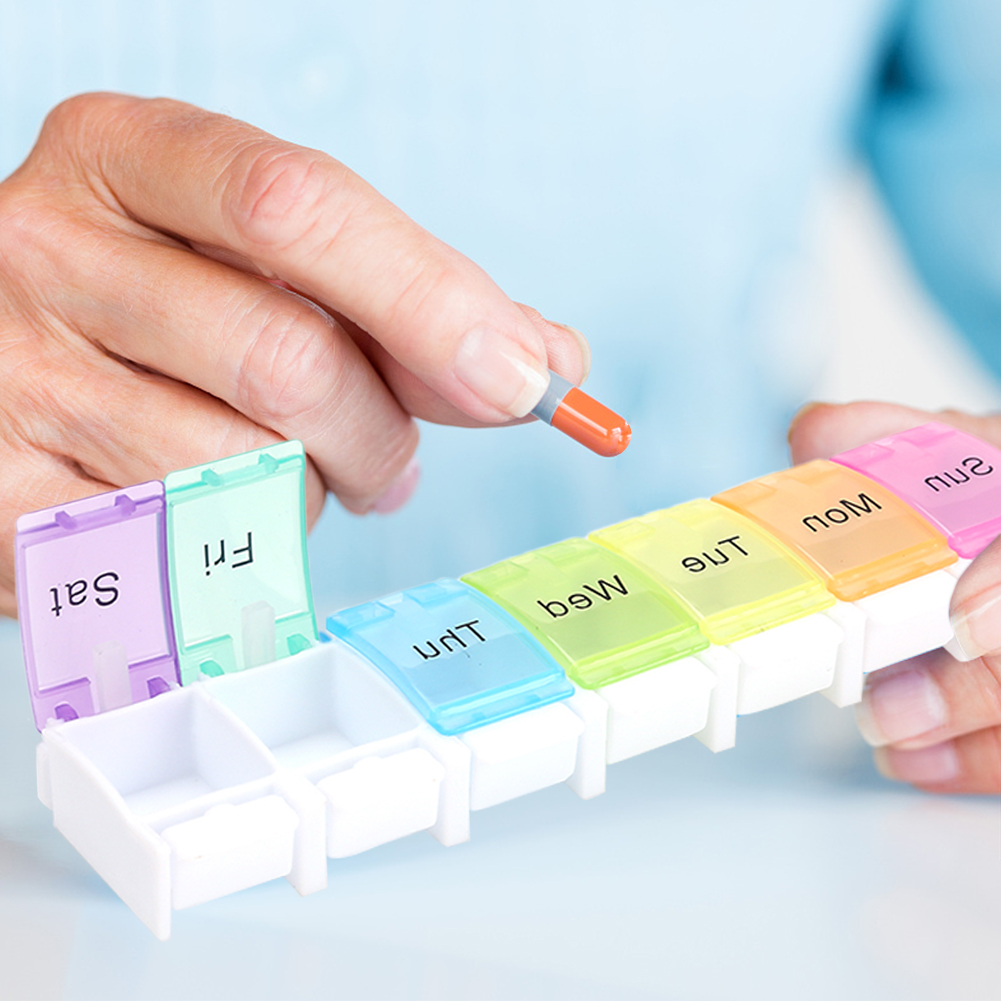 Weekly Pills Box Tablet Medicine Storage Case Drug Container Medicine Box Pill Box Tablet Storage Box Organizer