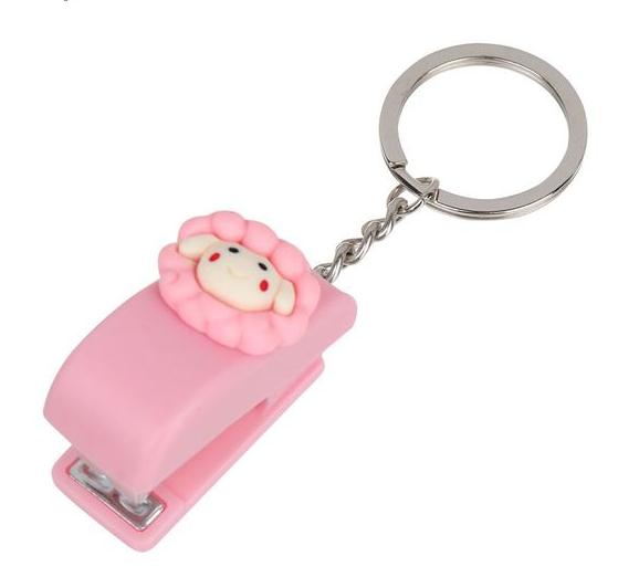 Portable Stationery Binder Tools Cartoon Cute Document Binding Hoops Mini Stapler Push Clip Stapler Paper Clips