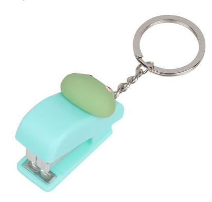 Portable Stationery Binder Tools Cartoon Cute Document Binding Hoops Mini Stapler Push Clip Stapler Paper Clips