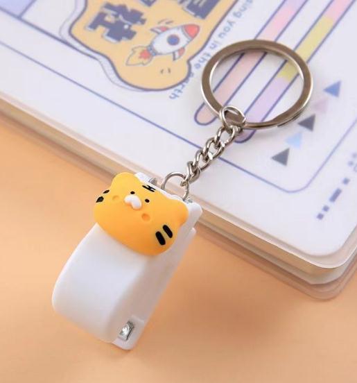 Portable Stationery Binder Tools Cartoon Cute Document Binding Hoops Mini Stapler Push Clip Stapler Paper Clips