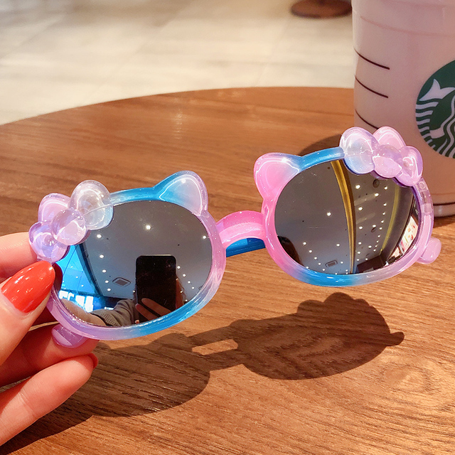 Baby Boys Girls Star Cartoon  Round Colors Sunglasses Children UV400 Goggles Outdoor Kids Summer Beach Holiday Eyewear