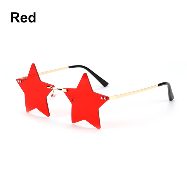 Funny Eyeglasses Star Shape Sun Glasses Pentagram Eyewear Heart Shape Party Decoration Glasses Rimless Sunglasses Driver Goggles