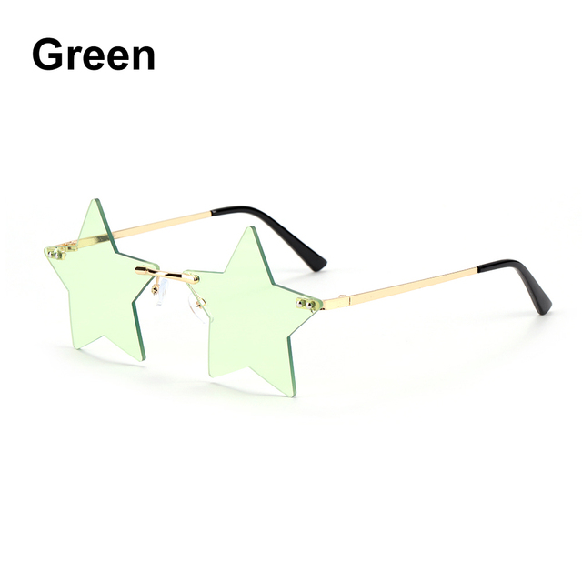 Funny Eyeglasses Star Shape Sun Glasses Pentagram Eyewear Heart Shape Party Decoration Glasses Rimless Sunglasses Driver Goggles