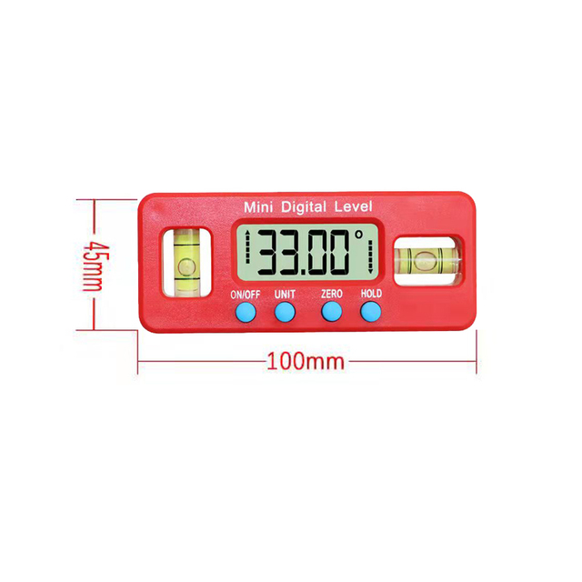 Upright Inclinometer Digital Angle Finder Level 360 Degree Range Spirit Level Magnets Protractor Angle Slope Tester Goniometer