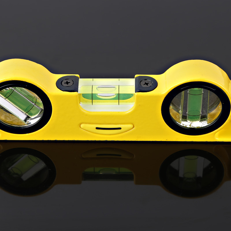 Magnetic Levelling Horizontal Ruler High Precision Small Portable Mini Aluminum Alloy With Magnetic Three Bubbles Level Rule