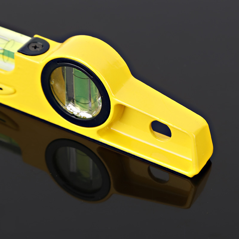 Magnetic Levelling Horizontal Ruler High Precision Small Portable Mini Aluminum Alloy With Magnetic Three Bubbles Level Rule