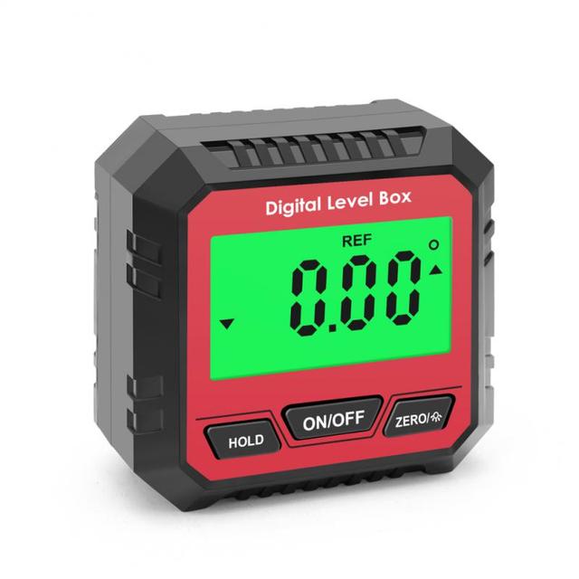 4x90 Digital Level Protractor Electronic Goniometer Inclinometer Magnetic Base Bubble Level Box Angle Finder Level Measure Tool
