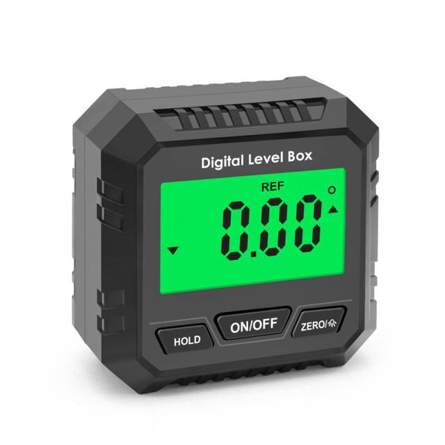 4x90 Digital Level Protractor Electronic Goniometer Inclinometer Magnetic Base Bubble Level Box Angle Finder Level Measure Tool