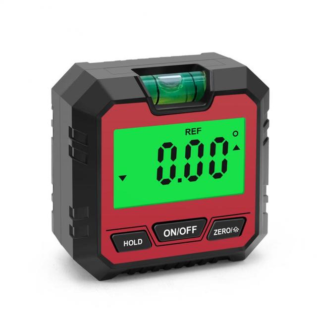 4x90 Digital Level Protractor Electronic Goniometer Inclinometer Magnetic Base Bubble Level Box Angle Finder Level Measure Tool