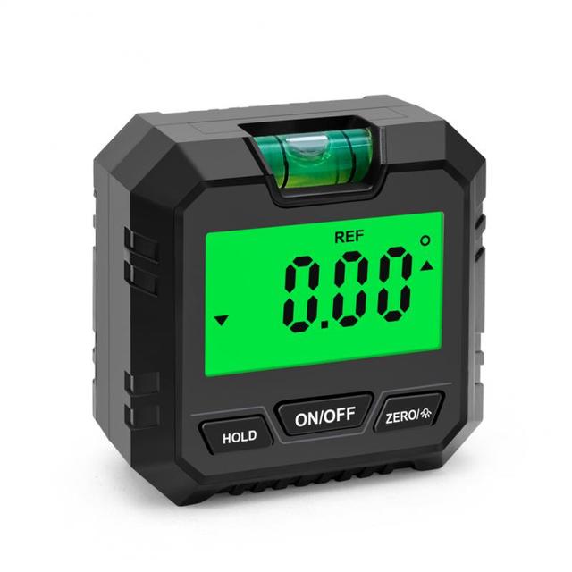 4x90 Digital Level Protractor Electronic Goniometer Inclinometer Magnetic Base Bubble Level Box Angle Finder Level Measure Tool