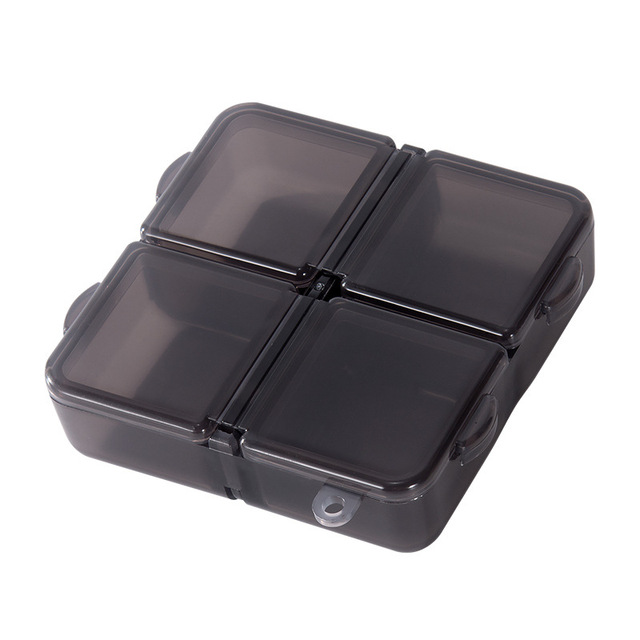 1Pcs 4 Slots Portable Pill Cases Travel Dispen Storage Foldable Mini Pill Box Drug Dispenser Packing Container Medical Pill Box