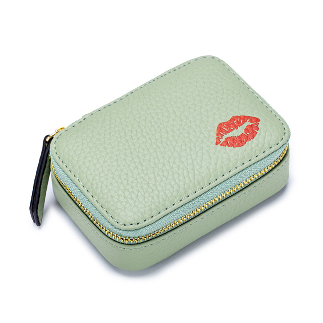 Girl's Lipstick Bag Leather Female Cosmetic Bag Chic Earring Bag Mirror Lady Cosmetic Case Small Mini Makeup Bag