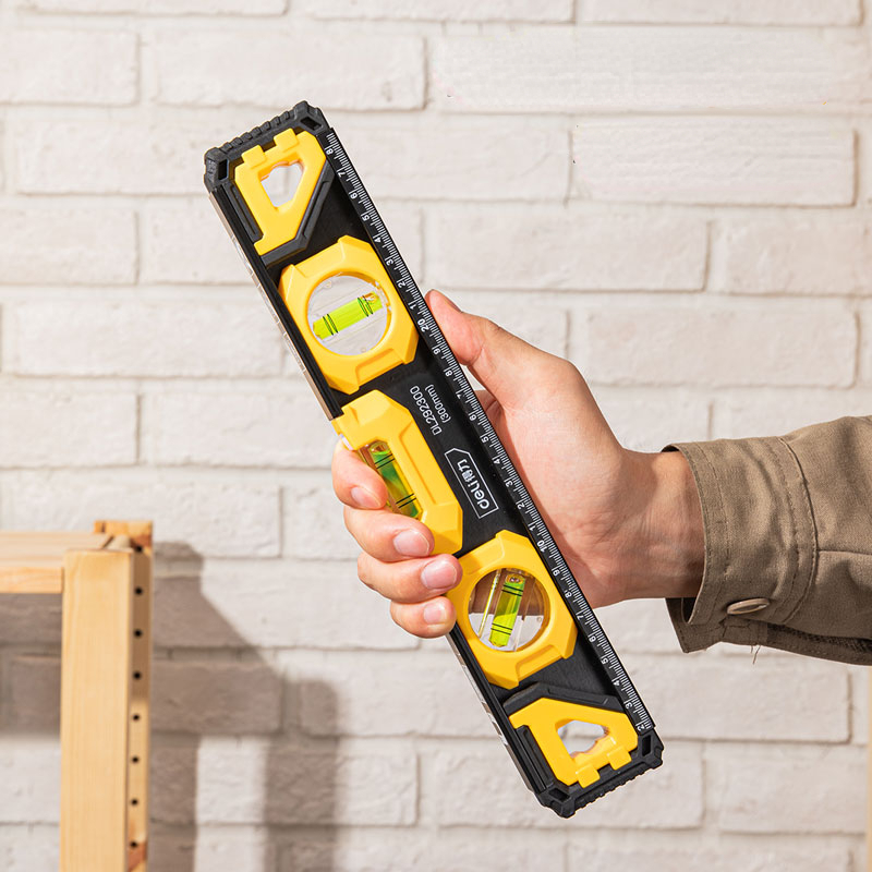 High Precision Solid Aluminum Level Measuring Instruments Anti-drop Strong Magnetic Bubble Level Balancer Ruler Measuring Tools