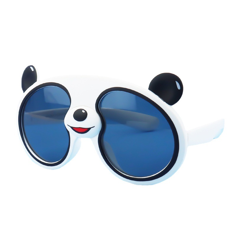 New Cute Panda Dun Dun Children Polarized Glasses Kids Elastic Soft Glue Cartoon UV400 Sunglasses zonnebril kind