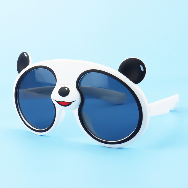 New Cute Panda Dun Dun Children Polarized Glasses Kids Elastic Soft Glue Cartoon UV400 Sunglasses zonnebril kind