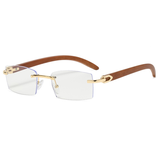 New Punk Rimless Rectangle Sunglasses Men Fashion Vintage Trendy Small Frame Sun Glasses Frameless Eyewear UV400