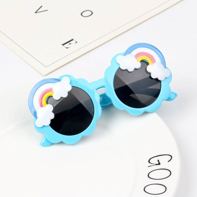 Red Rainbow Kids Sunglasses Children Cute Pink Blue Yellow Colored Glasses Girls Boys Baby Round Shades Trends 2021 Vogue Party