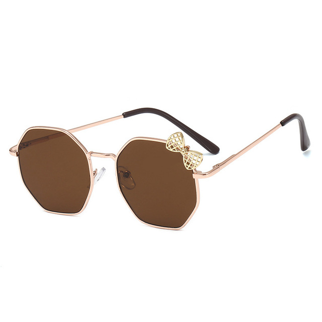 Kids Sunglasses Fashion Brand Child Metal Sun Glasses Anti-uv Baby Sun-shading Girl Boy Sunglass Outdoor Polygon Trend