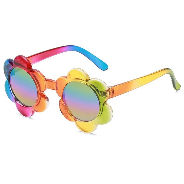 Cute Colorful Flower Sun Glasses Girls Boys Baby Orange Pink Kids Sunglasses Children Trends 2021 Party Gifts New Outdoor Vogue