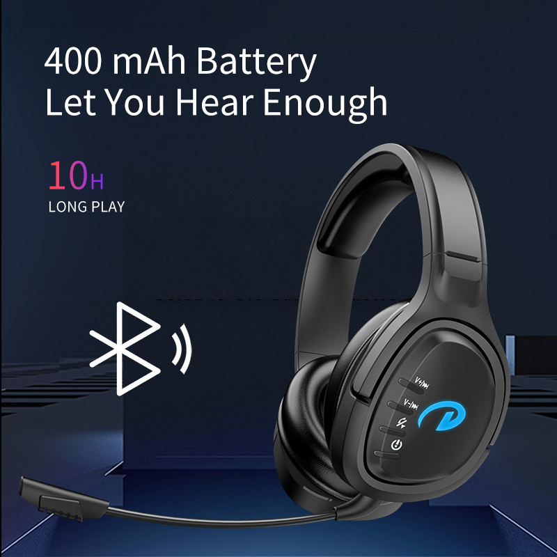 Wireless Bluetooth Headphone with Microphone Wired Cable Deep Bass Gaming Headset for  Laptop