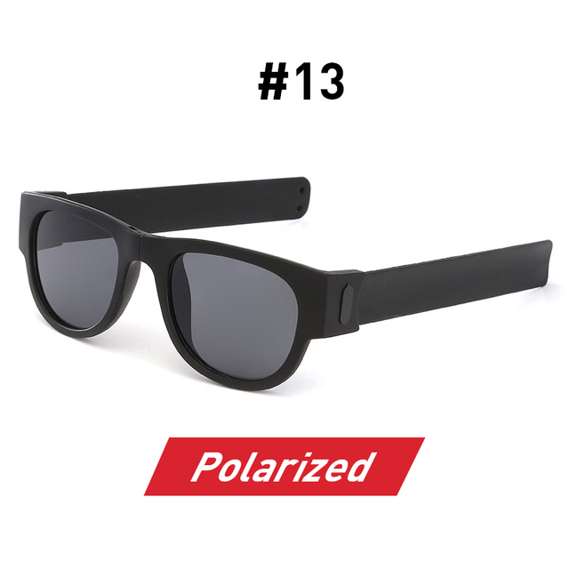 Brand Designer Foldablen Roll Bracelet Vintage Square Folding Wrist Sunglasses Woman Slap Wristband Sun Glasses Male Female