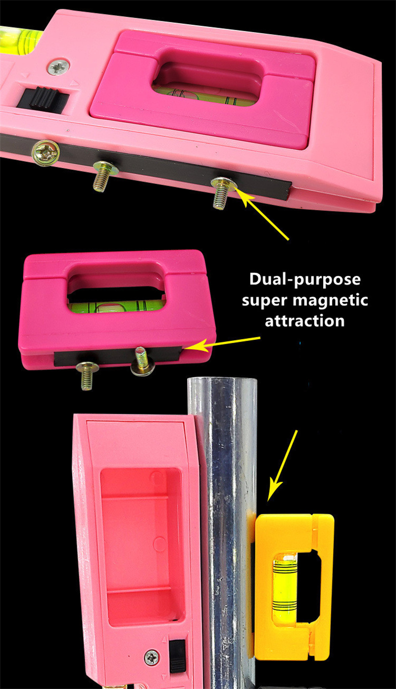 Magnetic Spirit Level Bubble Horizontal Ruler Detachable Plug-in Engineering Level Ruler For DIY Home Improvement Balance Ruler