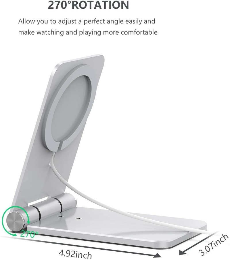 Phone Stand for MagSafe Charger Foldable Aluminum Wireless Charger Phone Stand Holder Cradle Office Home Desk for iPhone 13 Pro