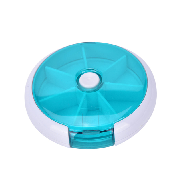 Weekly Rotating Pill Box Travel Pill Case Splitter Pill Organizer Medicine Box 7 Day Pill Cutter Tablet Container Pastillero