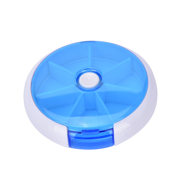 Weekly Rotating Pill Box Travel Pill Case Splitter Pill Organizer Medicine Box 7 Day Pill Cutter Tablet Container Pastillero