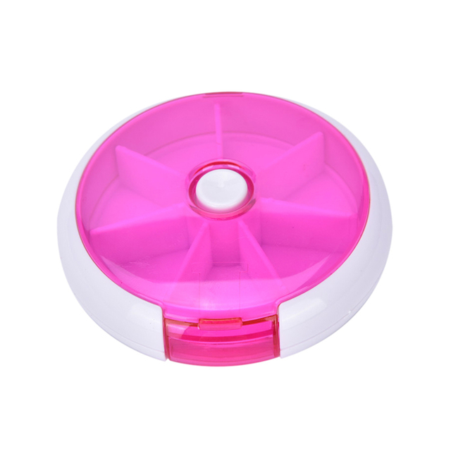 Weekly Rotating Pill Box Travel Pill Case Splitter Pill Organizer Medicine Box 7 Day Pill Cutter Tablet Container Pastillero